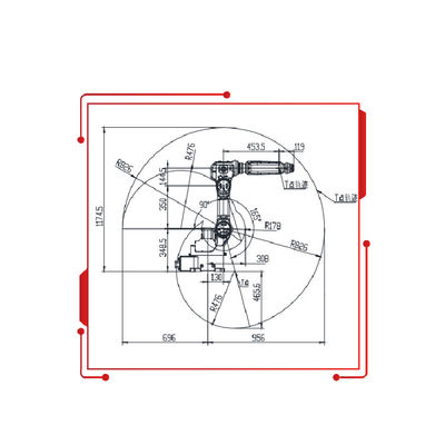 6 Aixs Manipulator mit 8KG Reichweiten-Mini Robot As Painting Spraying-Maschine der Nutzlasten-950MM von China