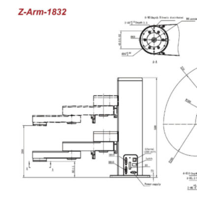 Achse Hitbot-Z-Arm des Roboter-Arm-4 Cobot-Roboter 1832 für 3D Druckservice