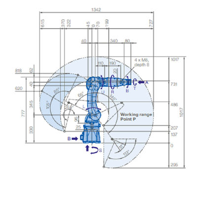 Roboterarm 6-Axis-Robot YASKAWA MOTOMAN GP7 mit 7 Kilogramm-Nutzlast