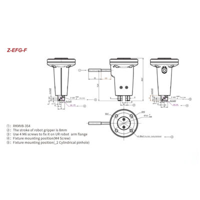 Achsen-industrieller Roboterarm-automatische Kaffee-Maschinen Greifer Hitbot Z-EFG-F 6