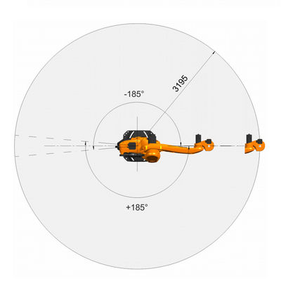 Hohes PA R3200 Nutzlast Kr-180 5 Aixs des Roboter-Armes mit Nutzlast 180KG für Verpackungsmaschine-und Palettierungs-Roboter
