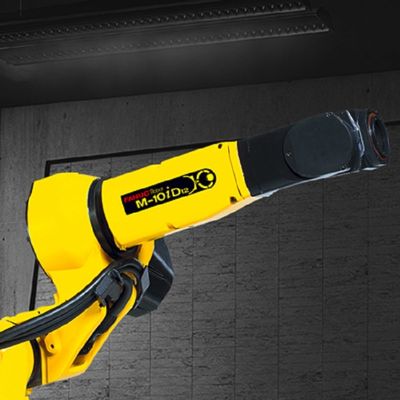 Schnelles und genaues M-10iD/12 des Industrieroboters mit dem 6 Achsen-Roboterarm als Transporteinrichtungs-Teilen
