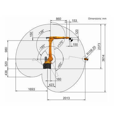 Roboterachse Kr 16 R2010 des arm-Manipulator-6 für das Schweißen des Laser-Schweißgeräts
