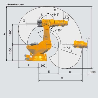 Achse Kr-Titan Punktschweissen 1000 des schweißender Roboter-Arm-6 als Schweißgerät