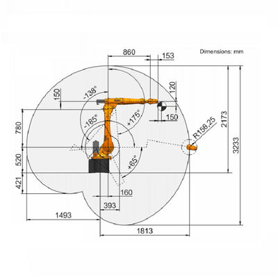 Industrieroboter 6 Achsen-industrieller Roboterarm Kuka mit bewertetem Industrieroboter der Nutzlasten-20Kg