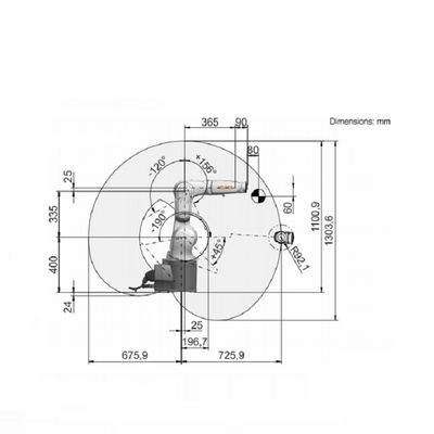 Industrieroboter des industriellen Roboterarmes mit 6 Achsen mit bewerteter Nutzlast 3 Kilogramm-kuka des Industrieroboterarmes
