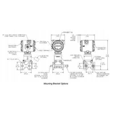 Qualifizierter KernDifferenzdruckgeber des Druckgeber-ROS-Emount 3152N mit Emerson Pressure Transmit