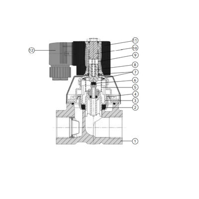 Art 6221 Weise des Kolbenschieber-2/2 Servo-unterstützt als Magnetventil für hohe pulsierte und Druckluft