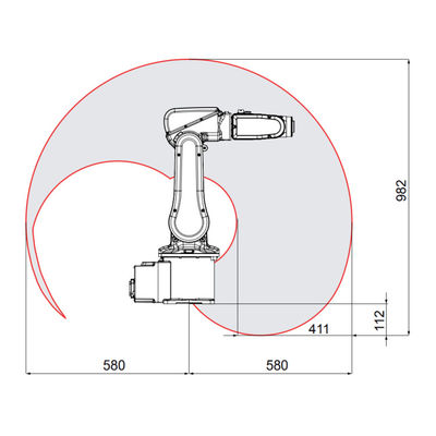 ABB IRB 120 6 Achsen-industrieller Roboterarm für flexible und kompakte Produktions-Industrieroboter-Arm-Nutzlast 3 Kilogramm
