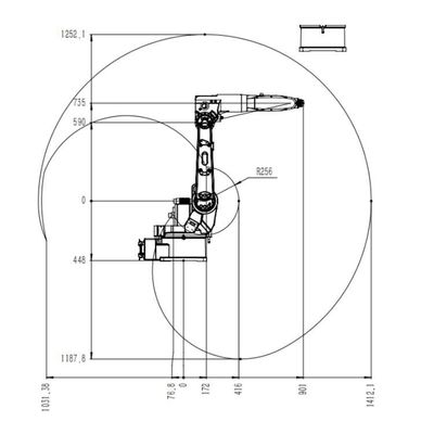 Mig-Schweißens-Roboter Roboterdes schweißgeräts des Schweißens-Roboter-TKB1400-6KG-1412mm