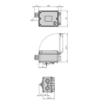 Elektropneumatisches Stellwerk Samson 3725 des Ventil-Stellwerks als Ventil-Zusätze mit Ventilen