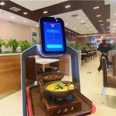 Service-Roboter China mit automatischer Navigation für Nahrungsmittellieferung AI-Roboter