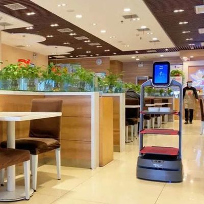 Service-Roboter China mit automatischer Navigation für Nahrungsmittellieferung AI-Roboter