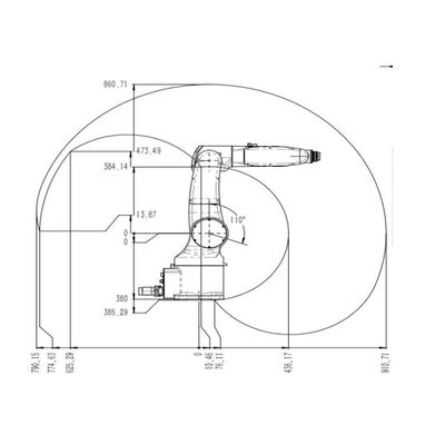 Pädagogische Roboterachse Roboter-Chinas TKB070-7KG-910mm arm-6 als Industrieroboter