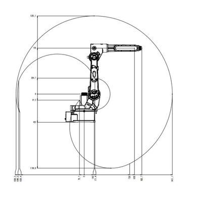 Behandlung der Roboterachse China TKB1600-12KG-1410mm des arm-6 als Universalroboter