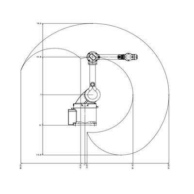 Achse China TKB800-6kg-876mm des Industrieroboter-6 für das Laden des Universalroboters