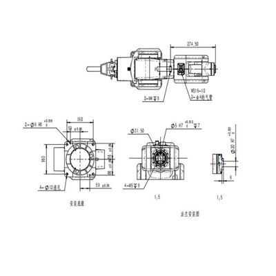 Materielle Roboterachse des Handhabungsroboter-TRB050-3kg-616mm des arm-6 als Universalroboter