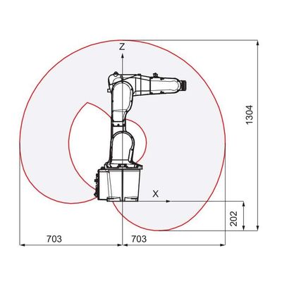 Industrieller Roboterarm IRB 1200-5/0.9 Cobot 6 Achsen-Roboter als Handhabungsroboter