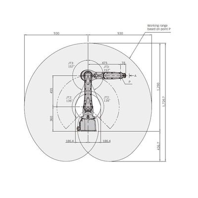 Des Roboter-Arm-Handhabungsroboter industrielle RS007L 6 Achsen-Roboterarm-der Nutzlasten-7kg