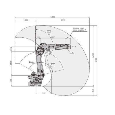 6 Nutzlast des Achsen-Industrieroboter-Arm-BX200L 200kg als Handhabungsroboter