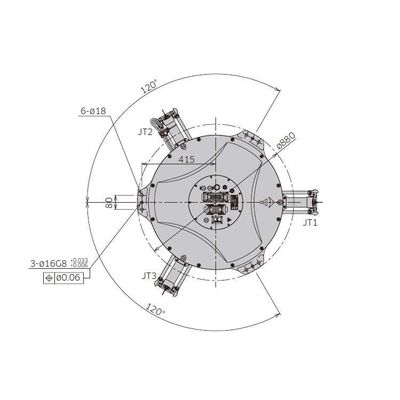 Roboternutzlast 3kg der arm-Versammlungs-YF003N für Achsen-Delta-Roboter des Montageroboter-4