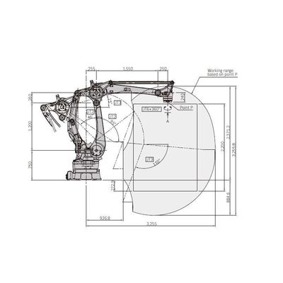 Roboter-Palletizer CP180L 4-Achsen-Roboterarm für die Palletierungsautomatisierung als Palletierungsroboter