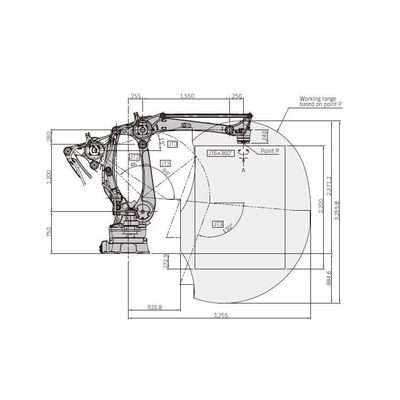 Achse Roboter-Arm Palletizer CP300L 4 für die Palettierung als Palettierungsroboter