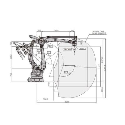 Industrielle Roboterachse CP500L Cobot arm-4 für die Palettierung als Industrieroboter