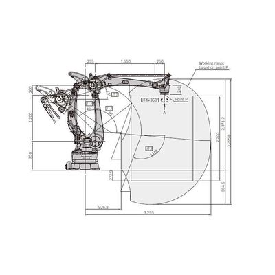Roboternutzlast 700kg des arm-Manipulator-CP700L für die Palettierung von Industrierobotern