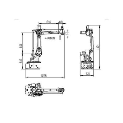 Industrielle Roboterachse des Handhabungsroboter-SF15-K1538 des arm-4 als Industrieroboter
