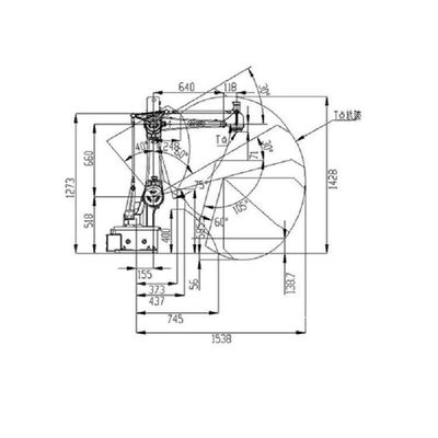 Industrielle Roboterachse des Handhabungsroboter-SF15-K1538 des arm-4 als Industrieroboter