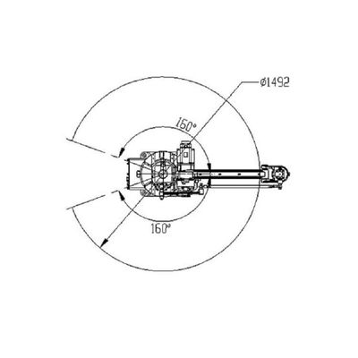 Industrielle Roboterachse SF8-K1492 des arm-4, die Industrieroboter behandelnd palettiert