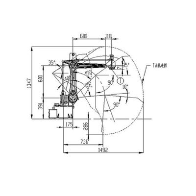 Industrielle Roboterachse SF8-K1492 des arm-4, die Industrieroboter behandelnd palettiert