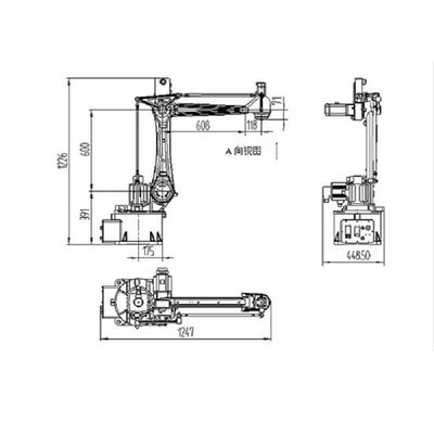 Industrielle Roboterachse SF8-K1492 des arm-4, die Industrieroboter behandelnd palettiert