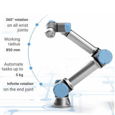 Maschinerie des Industrieroboter-Universalitäts-Roboterarm-6 der Achsen-UR5e u. Industrie-Ausrüstung mit Greifer-Auswahl und Platz-Maschine
