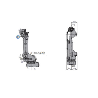 Montageroboter MOTOMAN-GP180 mit dem 6 Achsen-Roboter-Arm mit Greifer-Nutzlast für Industrieroboter 180kg
