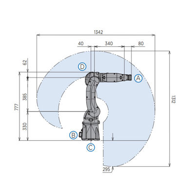 Des Roboterarmes 6 des Industrieroboters MOTOMAN-GP7 Maschine palletizer Achse mit Palettenroboter palletizer