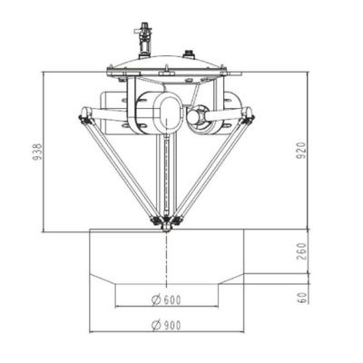 Sortierender Roboter China QJRB3-1A mit Sortierender Roboterarm 4 Achsen für die CNC-Behandlung als Delta-Roboter