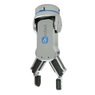 Kollaborativer Roboter kombiniert mit Roboterarmgriffgerät RG2 zur Handhabung von Cnc als Robotergriffgerät