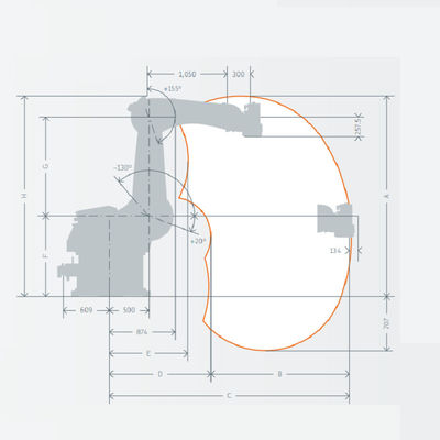 Des Kuka Kr-470 Achse PA-Roboter-Palettierungsroboter-Arm-6 mit dem Palettierungsroboter-Arm der Nutzlasten-470kg