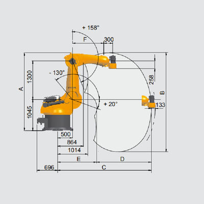 Des Kuka Kr-470 Achse PA-Roboter-Palettierungsroboter-Arm-6 mit dem Palettierungsroboter-Arm der Nutzlasten-470kg