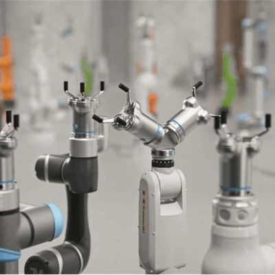 Roboter-Kooperation mit 3FG15 Drei-Finger-Flexibel-Greifer mit Roboterarm als Roboter-Greifer