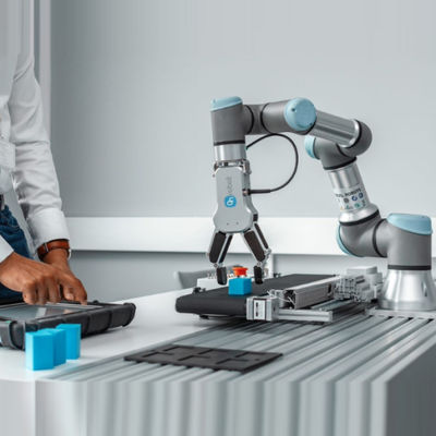 Schweißens-Roboter-Arm Cobot UR10e mit dem Brennschneider-Universalroboterarm für 6 Achsen-Schweißgerät