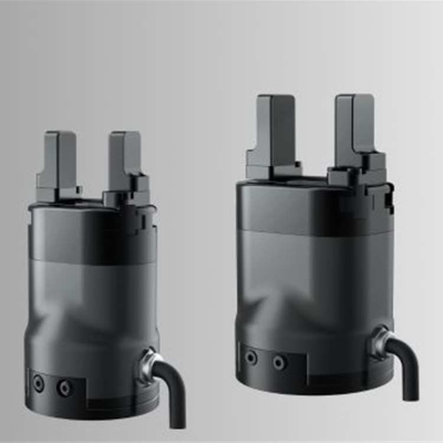Roboter kooperativ mit kooperativem parallelem elektrischem Greifer PGC-140 als Cobot