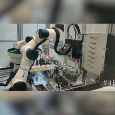 China Robot Electric Gripper PGS-5 kombiniert mit CNC-Roboterarm zum Auswählen und Platzieren als Cobot