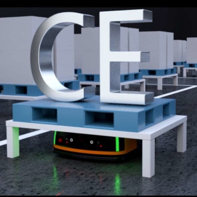 Mobiler AGV-Roboter Q2L-300A mit CNGBS Cobot-Roboter für die automatisierte Materialbearbeitung als AGV