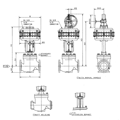 Spitze KOSO-Regelventil-510T führte einzelne Sitzkugel-Ventile mit Art Auslöser-elektropneumatisches Ventil der Membran5200la