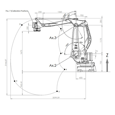 Nutzlasten-Roboter-Arm COMAU PAL-260-3.1 260KG für die Behandlung und die Palettierung