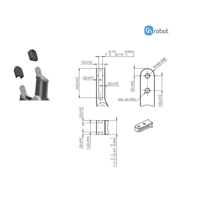 Fingerhandgreiferarbeit des ONrobot-Robotergreifers RG2 zwei für UR-cobot elektrischen Greifer