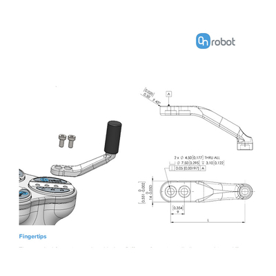 Finger-anpassungsfähiger Greifer 3FG15 ONrobot drei elektrisch für Roboter ABB KUKA